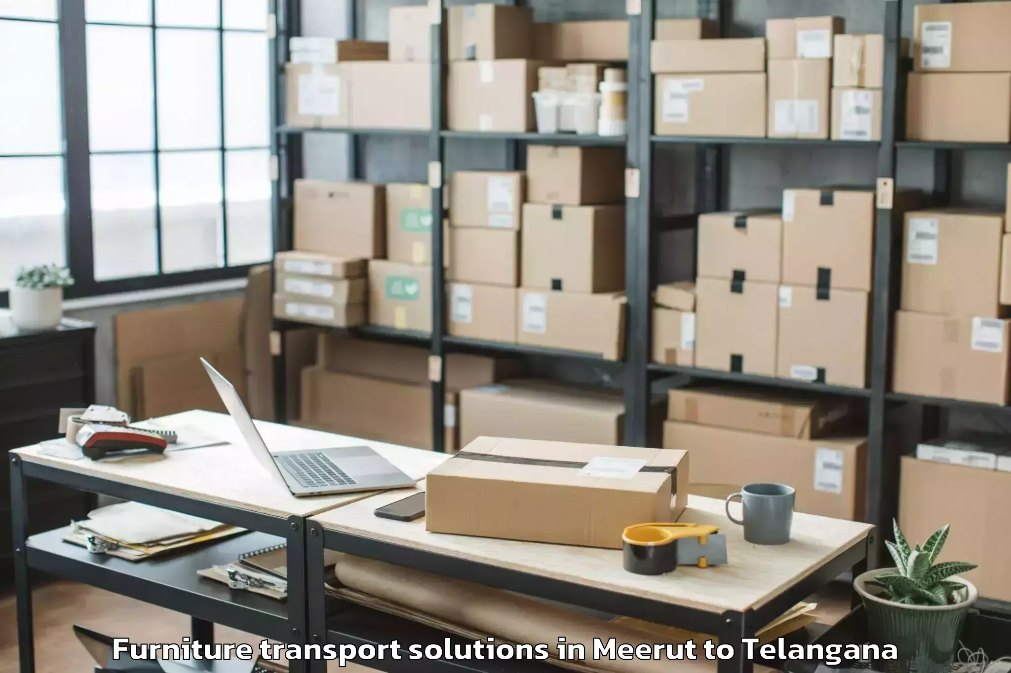 Reliable Meerut to Luxettipet Furniture Transport Solutions